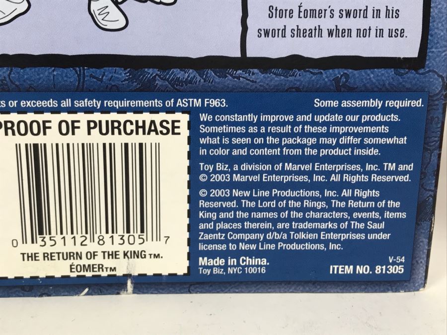 Toy Biz The Lord Of The Rings The Return Of The King Eomer In Ceremonial Armor Action Figure New In Box 2003 [Photo 10]