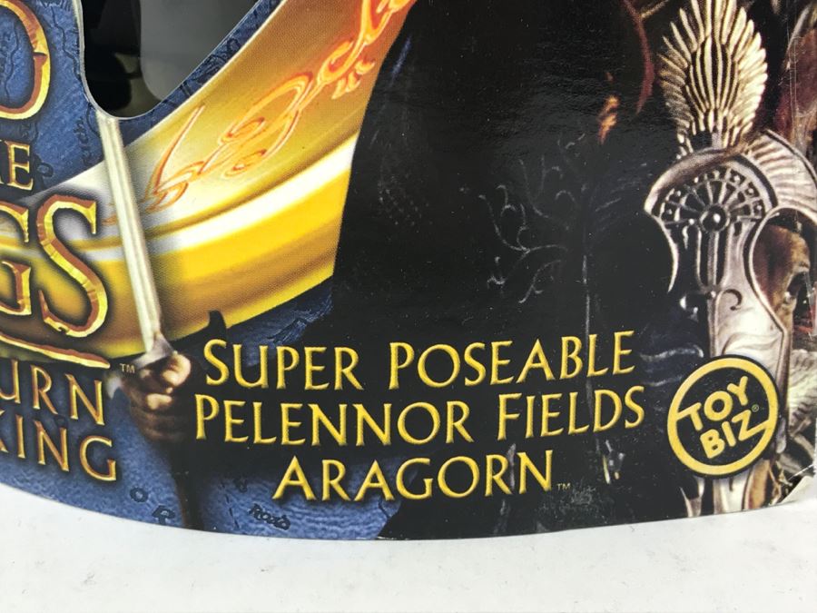 Toy Biz The Lord Of The Rings The Return Of The King Super Poseable Pelennor Fields Aragorn Action Figure New In Box 2003 [Photo 6]
