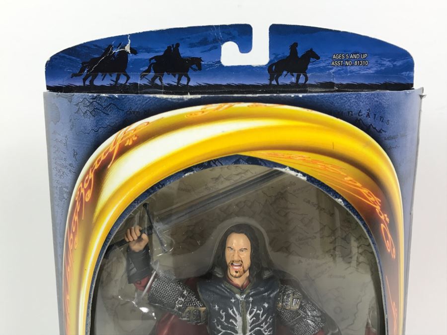 Toy Biz The Lord Of The Rings The Return Of The King Super Poseable Pelennor Fields Aragorn Action Figure New In Box 2003 [Photo 2]