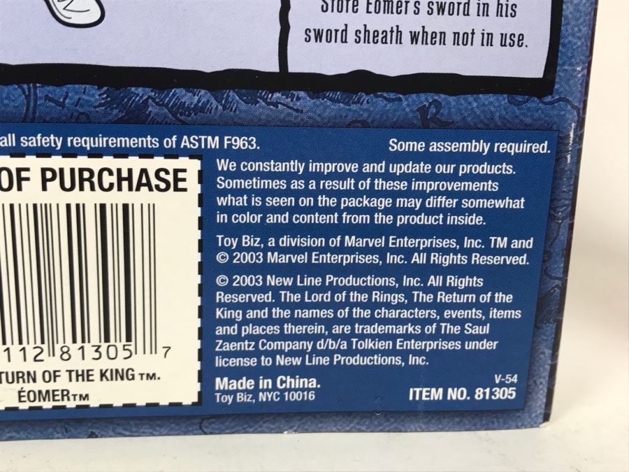 Toy Biz The Lord Of The Rings The Return Of The King Eomer In Ceremonial Armor Action Figure New In Box 2003 [Photo 10]