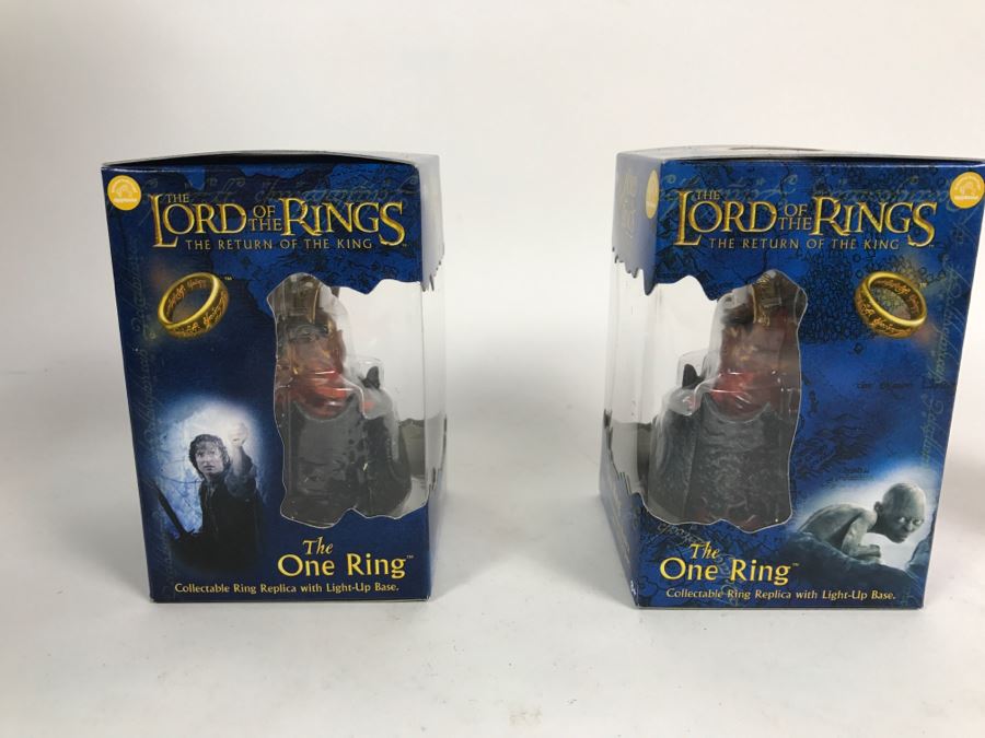 Pair Of Toy Biz The Lord Of The Rings The Return Of The King The One Ring Action Figure New In Box 2003 [Photo 4]