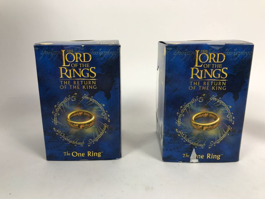 Pair Of Toy Biz The Lord Of The Rings The Return Of The King The One Ring Action Figure New In Box 2003 [Photo 5]