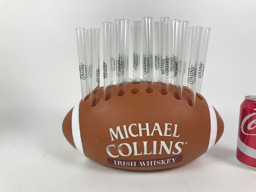 Michael Collins Irish Whiskey Advertising Football Test Tube Shot Glass Holder - Great For Football Parties [Photo 6]
