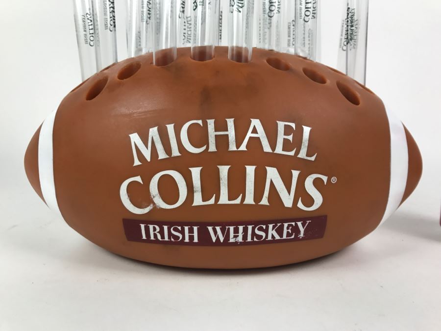 Michael Collins Irish Whiskey Advertising Football Test Tube Shot Glass Holder - Great For Football Parties [Photo 2]