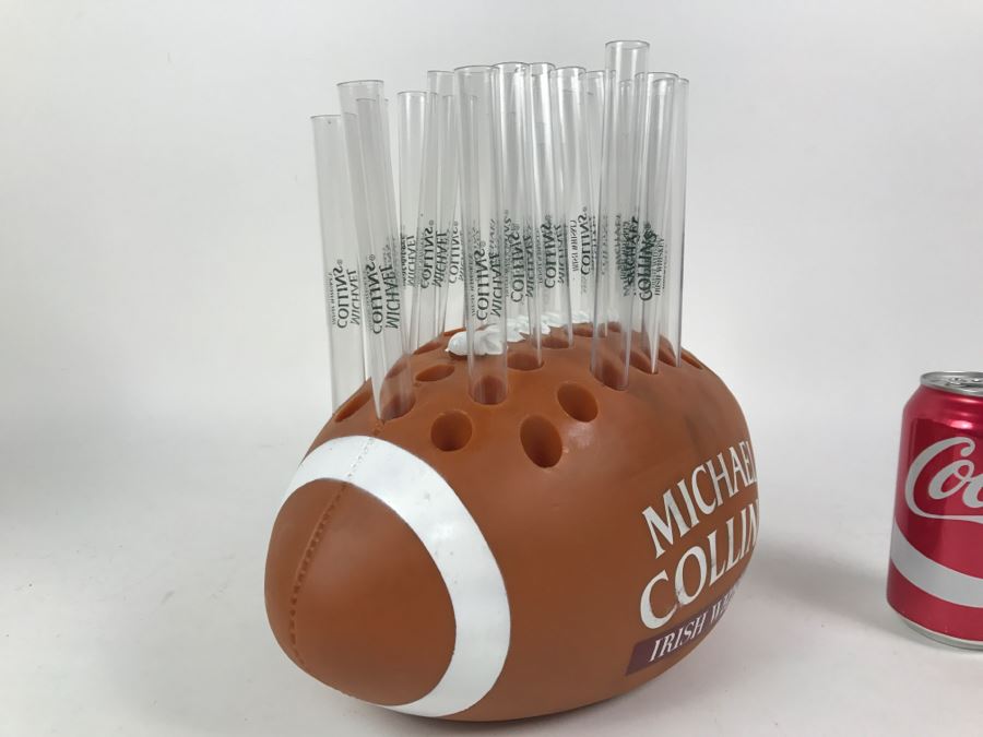 Michael Collins Irish Whiskey Advertising Football Test Tube Shot Glass Holder - Great For Football Parties [Photo 3]