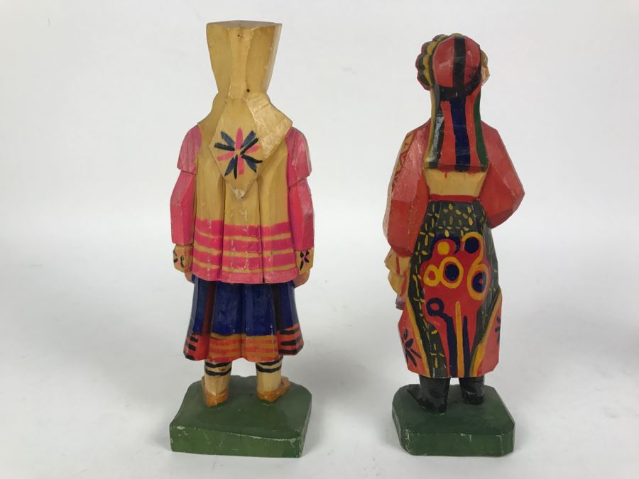 Pair Of Carved Wood Sculptures Made In Soviet Union [Photo 8]