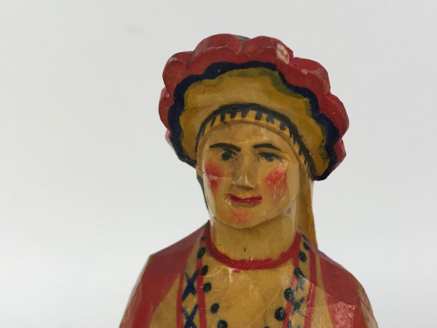 Pair Of Carved Wood Sculptures Made In Soviet Union [Photo 4]