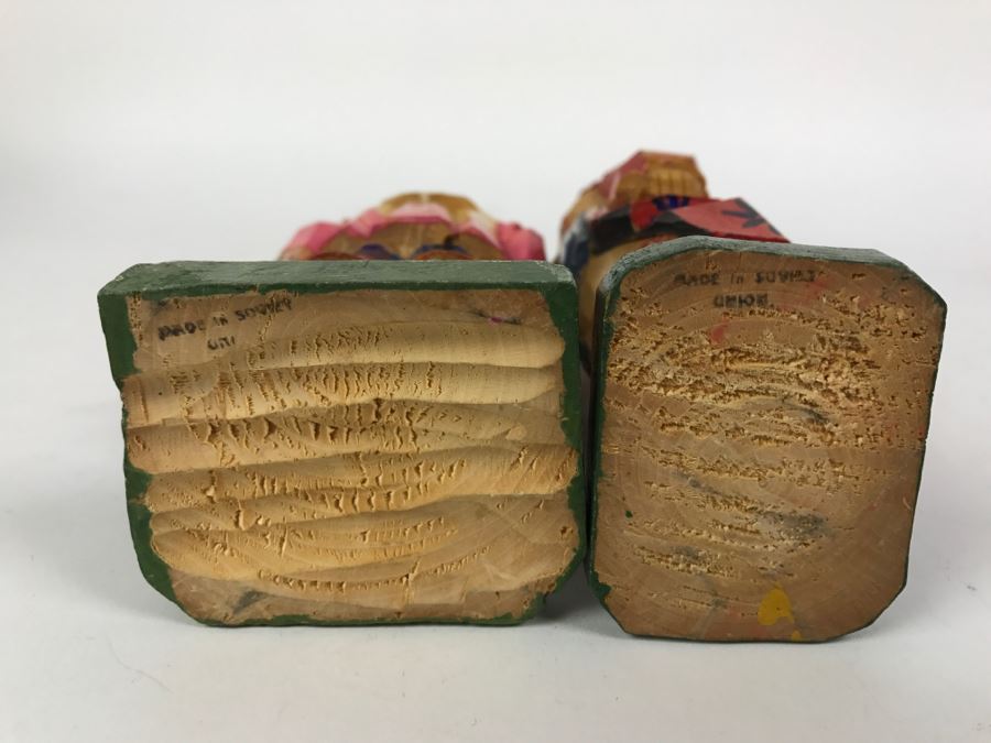 Pair Of Carved Wood Sculptures Made In Soviet Union [Photo 9]