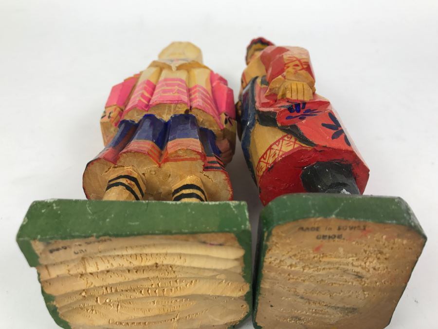 Pair Of Carved Wood Sculptures Made In Soviet Union [Photo 12]