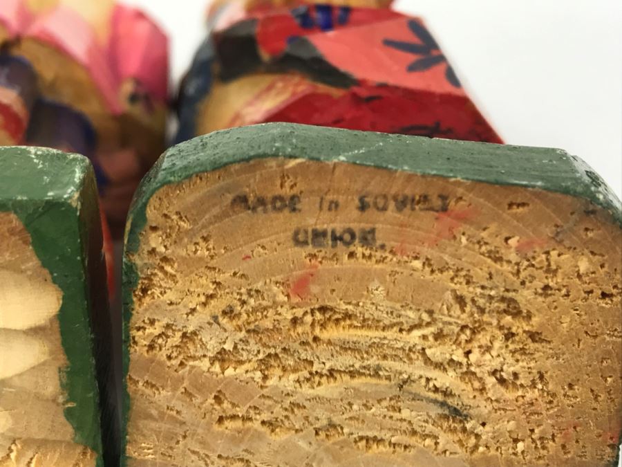 Pair Of Carved Wood Sculptures Made In Soviet Union [Photo 10]