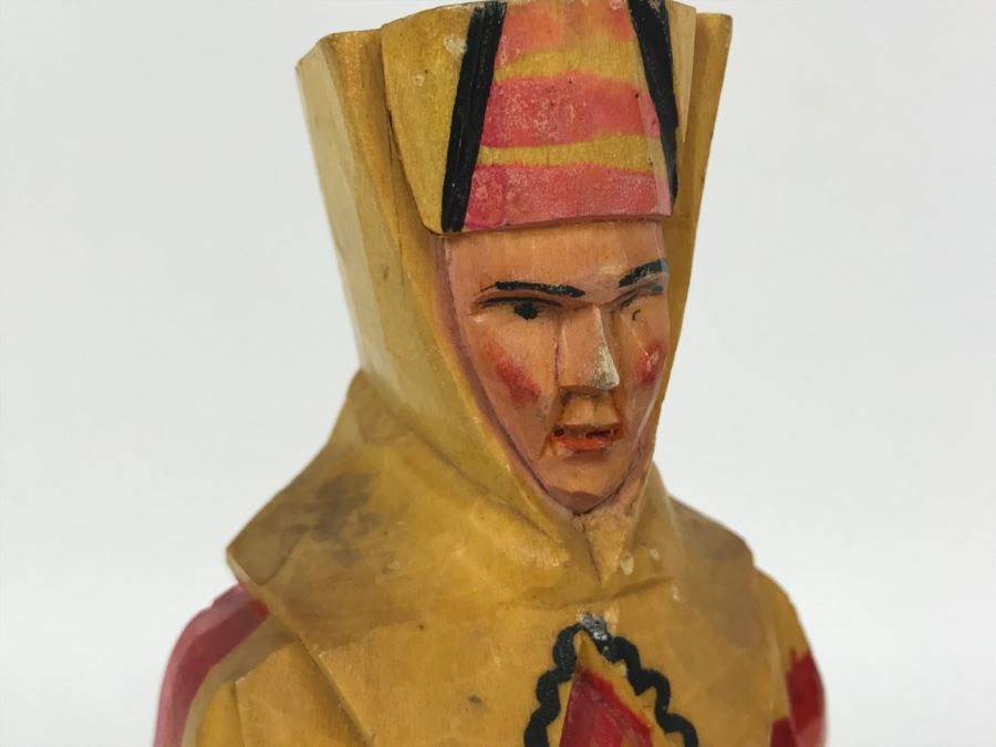 Pair Of Carved Wood Sculptures Made In Soviet Union [Photo 5]