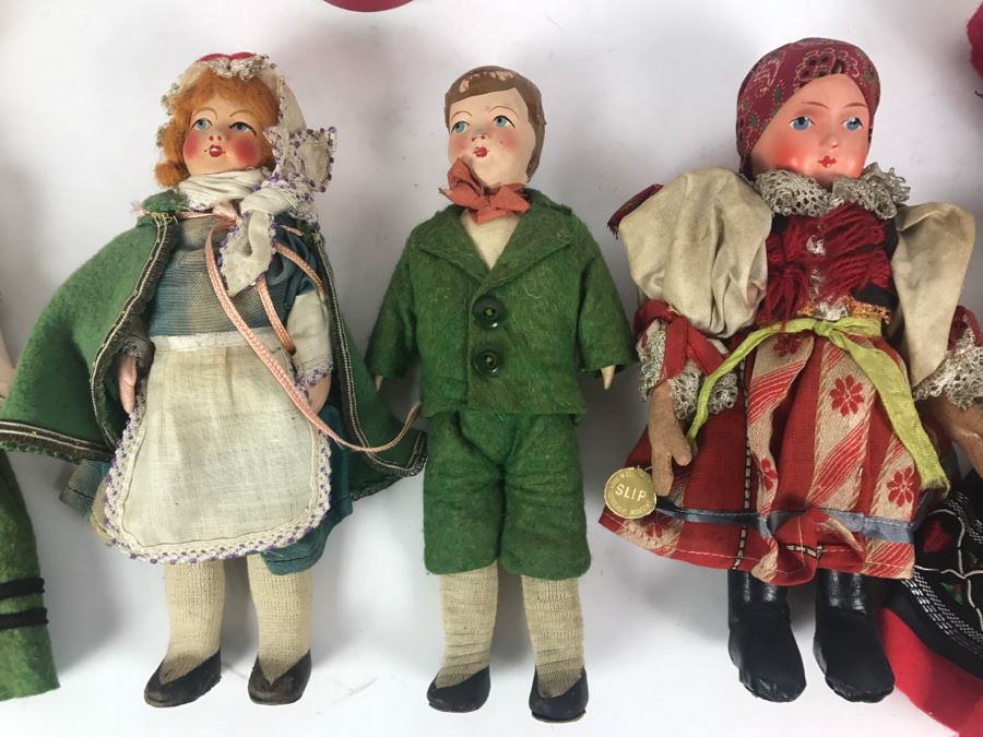 (6) Vintage International Dolls - SLIP Czechoslovakia, Trachten-Puppen, Italy [Photo 22]