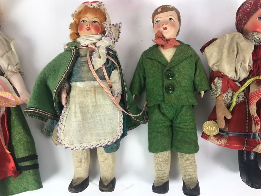 (6) Vintage International Dolls - SLIP Czechoslovakia, Trachten-Puppen, Italy [Photo 4]