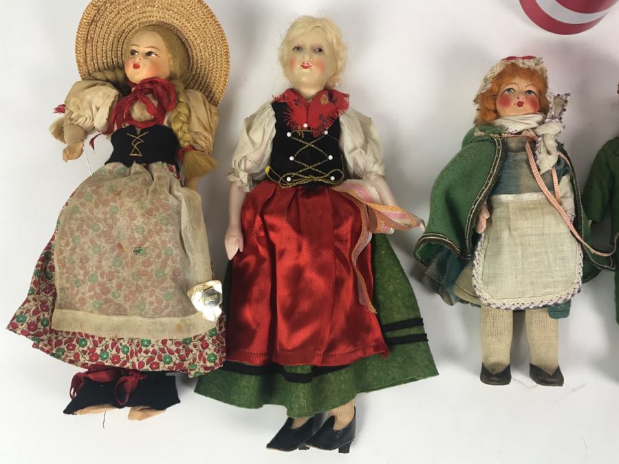 (6) Vintage International Dolls - SLIP Czechoslovakia, Trachten-Puppen, Italy [Photo 8]