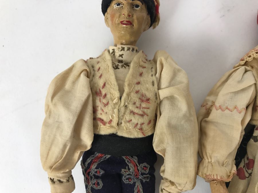 Pair Of Old 1921 Bucherer Highly Collectible Dolls Swiss Metal Bodies [Photo 9]