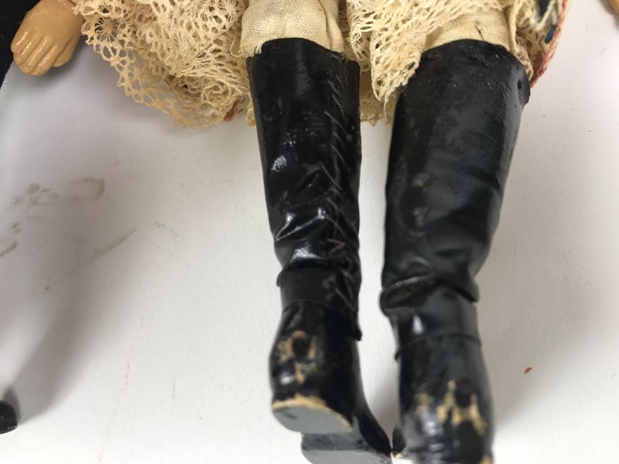 Pair Of Old 1921 Bucherer Highly Collectible Dolls Swiss Metal Bodies [Photo 16]