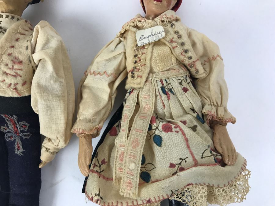 Pair Of Old 1921 Bucherer Highly Collectible Dolls Swiss Metal Bodies [Photo 11]