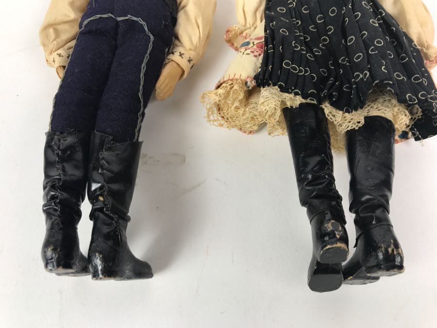 Pair Of Old 1921 Bucherer Highly Collectible Dolls Swiss Metal Bodies [Photo 14]