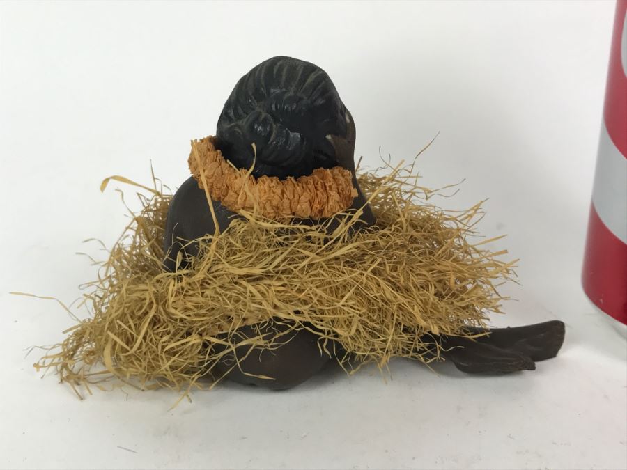 Vintage Hawaiian Tahitian Painted Ceramic Grass Skirt Hula Girl Doll [Photo 4]