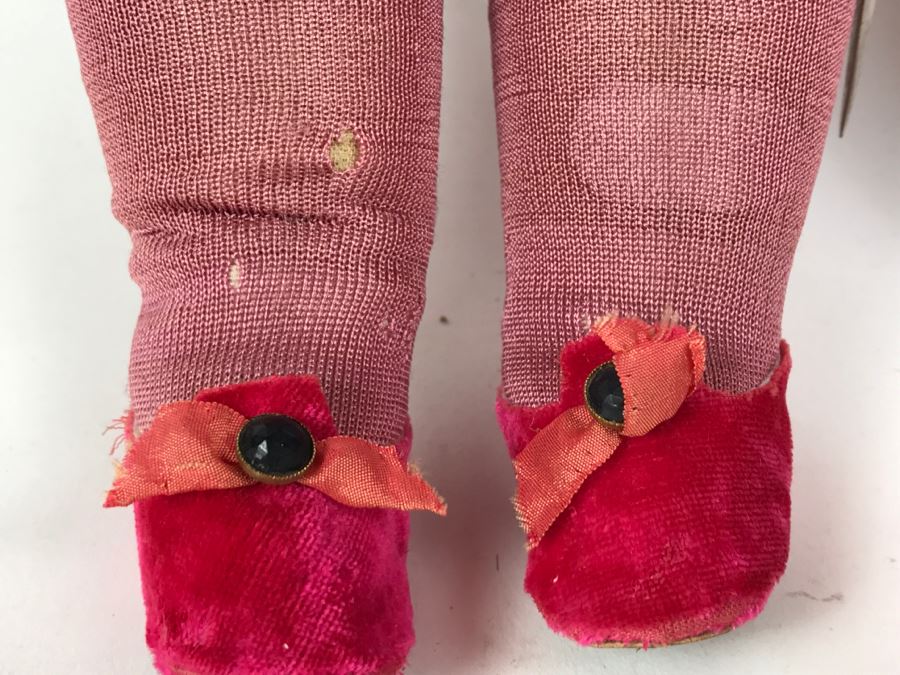 Gorgeous Vintage Doll Believed To Be ARMAND MARSEILLE Germany 3200 M3DEP? Leather Cloth Body And Detailed Sword And Costume [Photo 11]