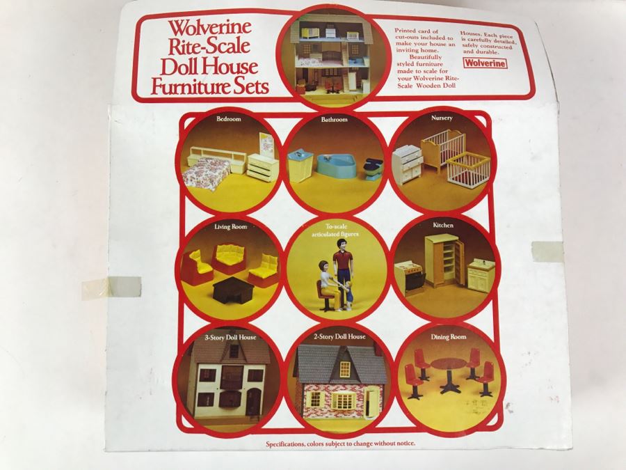 Set Of (5) Wolverine Rite-Scale Doll House Furniture Sets New In Packaging [Photo 9]