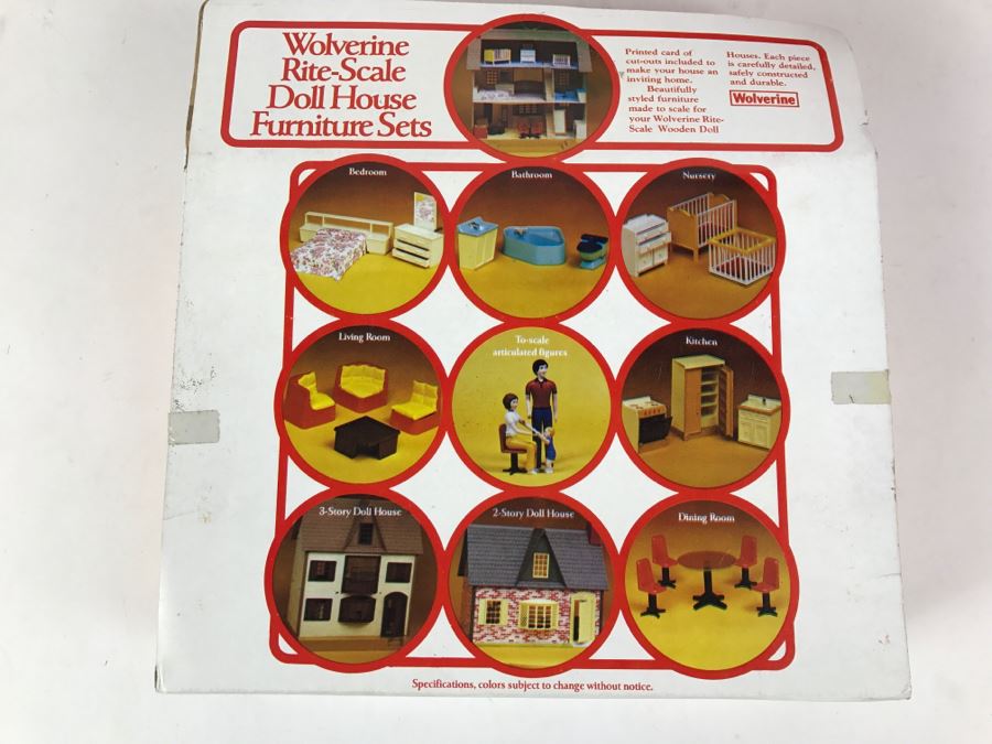 Set Of (5) Wolverine Rite-Scale Doll House Furniture Sets New In Packaging [Photo 15]