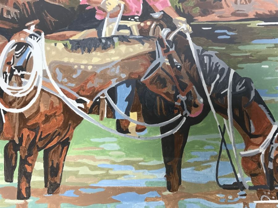 Vintage Paint By Number Cowboy On Horse [Photo 6]