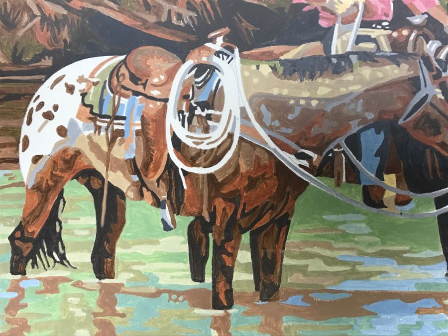 Vintage Paint By Number Cowboy On Horse [Photo 5]