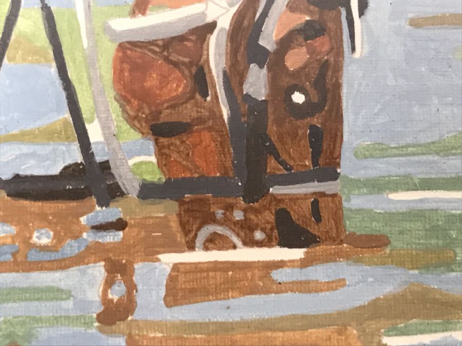 Vintage Paint By Number Cowboy On Horse [Photo 9]