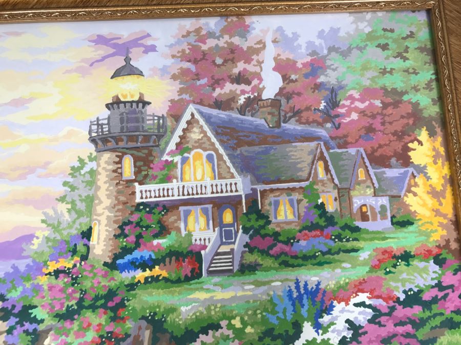Vintage Paint By Number In Style Of Thomas Kinkade [Photo 3]