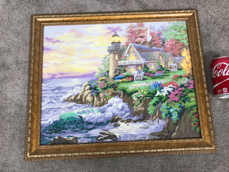 Vintage Paint By Number In Style Of Thomas Kinkade   21784 Bkpr 