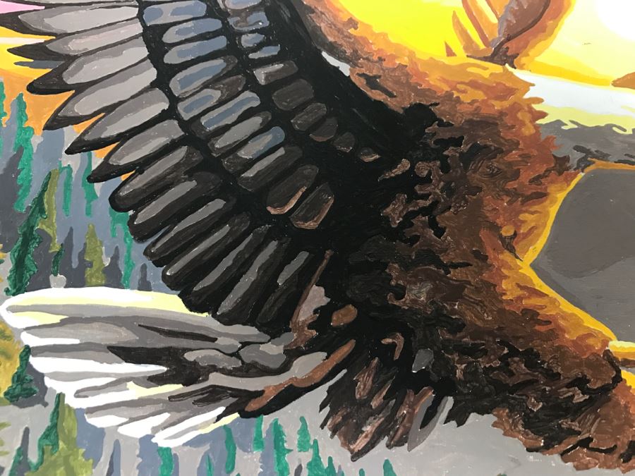 Vintage Paint By Number Bald Eagle [Photo 8]