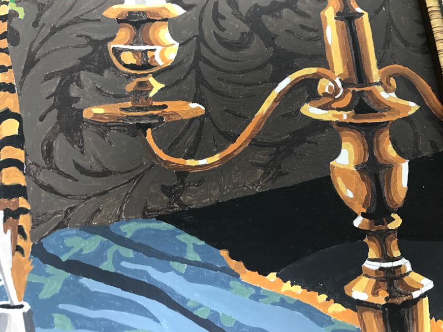 Vintage Paint By Number Violin, Piano And Candelabra [Photo 8]