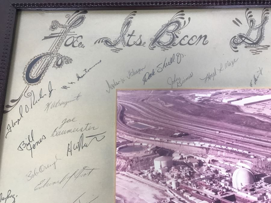 Vintage Photograph Of San Onofre Power Plant With Signatures Of San Onofre Employees [Photo 5]