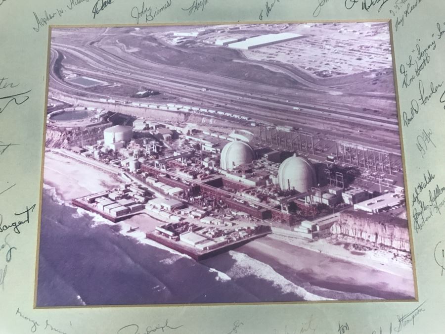 Vintage Photograph Of San Onofre Power Plant With Signatures Of San Onofre Employees [Photo 3]