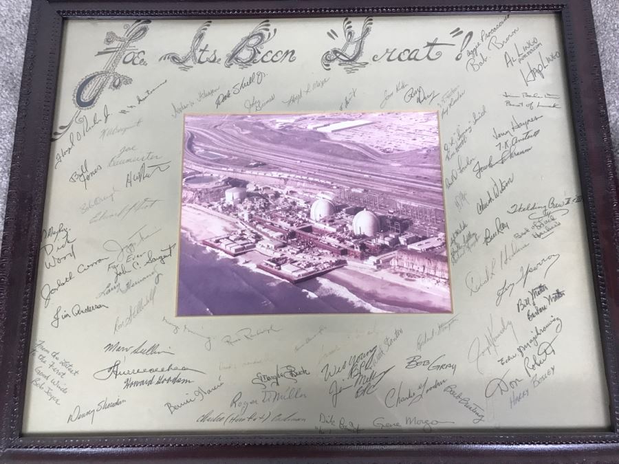 Vintage Photograph Of San Onofre Power Plant With Signatures Of San Onofre Employees [Photo 1]