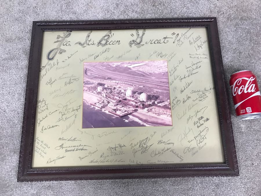 Vintage Photograph Of San Onofre Power Plant With Signatures Of San Onofre Employees [Photo 2]