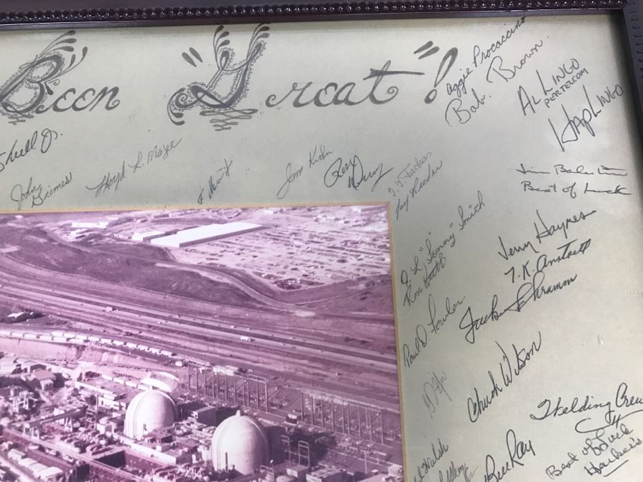 Vintage Photograph Of San Onofre Power Plant With Signatures Of San Onofre Employees [Photo 6]