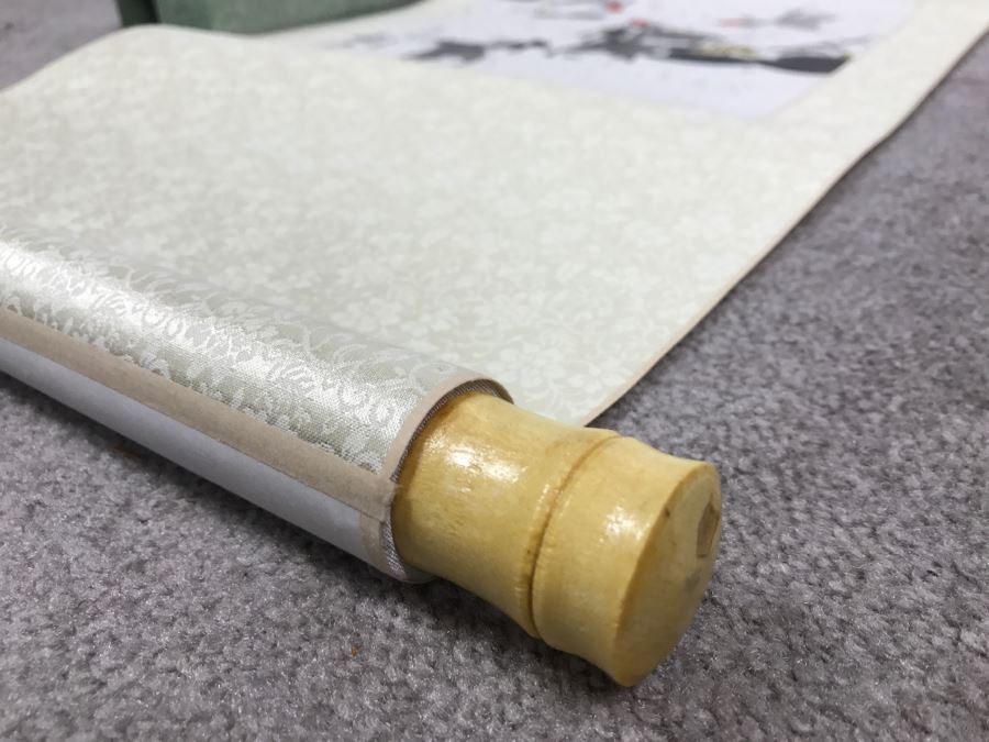 Contemporary Asian Scroll Painting Of Koi Fish [Photo 21]