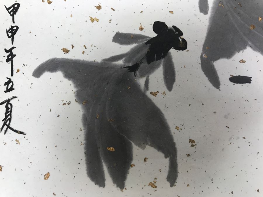 Contemporary Asian Scroll Painting Of Koi Fish [Photo 10]