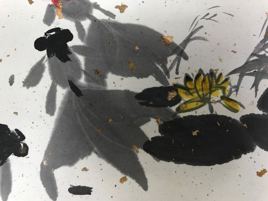Contemporary Asian Scroll Painting Of Koi Fish [Photo 12]