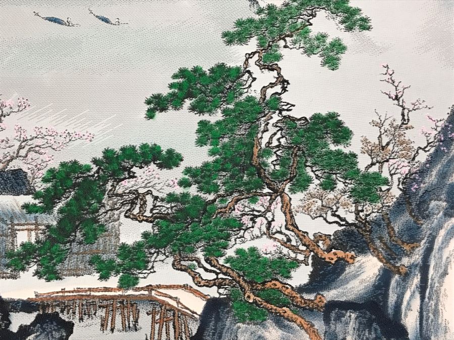 Contemporary Asian Tapestry Scroll [Photo 14]