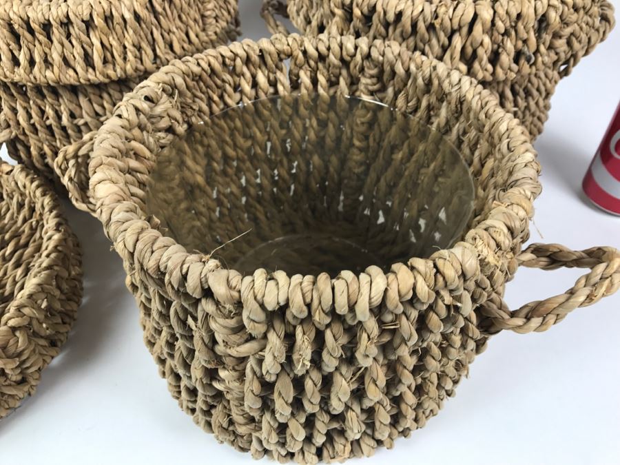 Set Of 3 Lidded Baskets Planters [Photo 4]