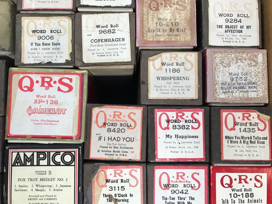 Box Of Various Vintage Piano Rolls For Player Piano [Photo 6]