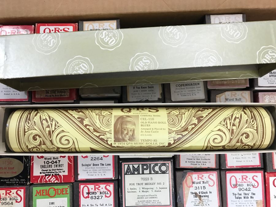 Box Of Various Vintage Piano Rolls For Player Piano [Photo 8]