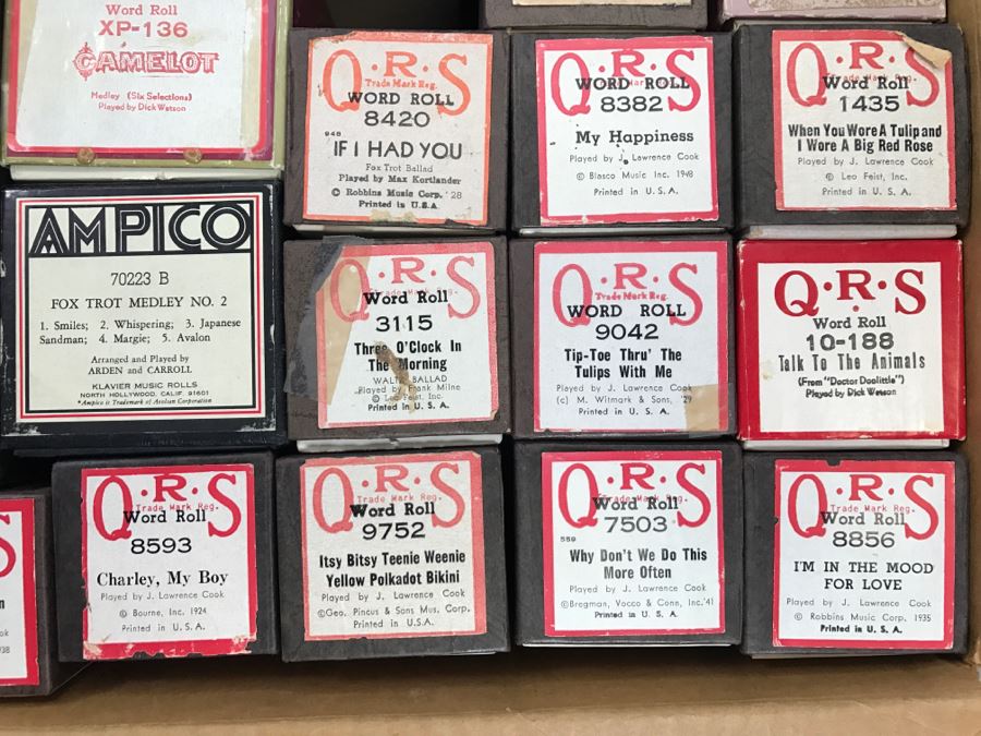 Box Of Various Vintage Piano Rolls For Player Piano [Photo 5]