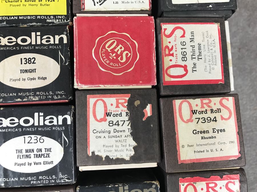 (2) Boxes Of Various Vintage Piano Rolls For Player Piano [Photo 12]