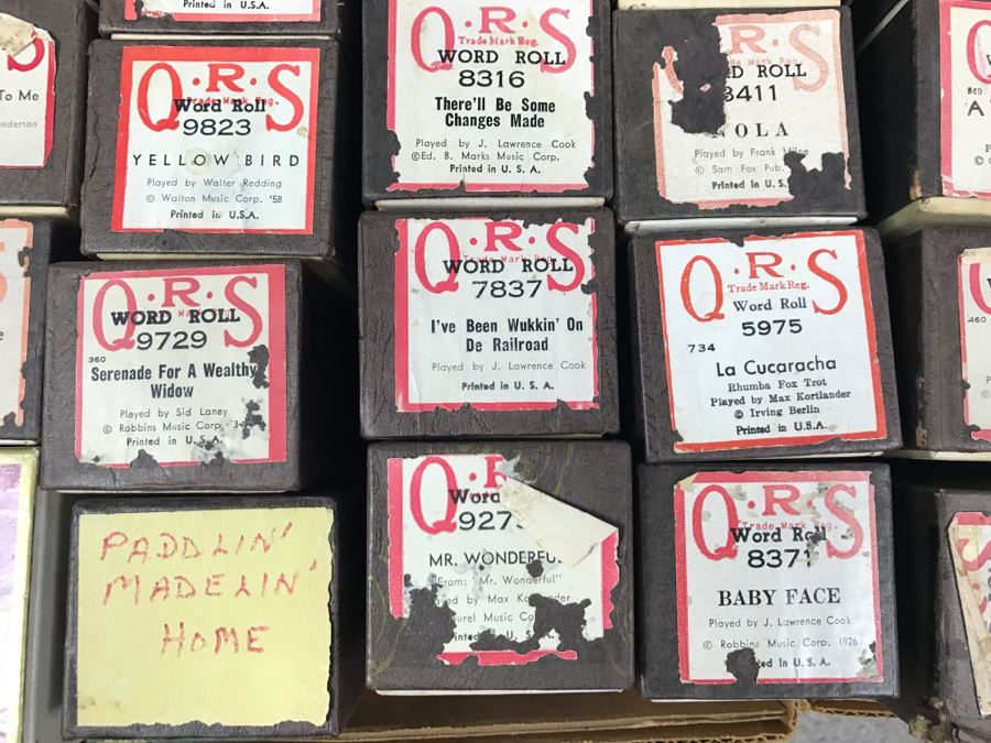 (2) Boxes Of Various Vintage Piano Rolls For Player Piano [Photo 8]