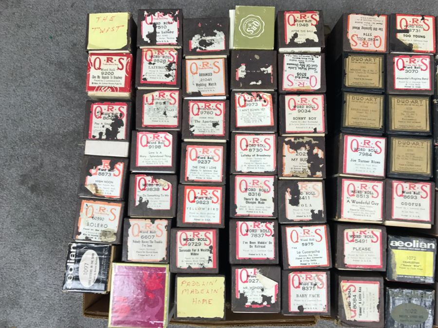 (2) Boxes Of Various Vintage Piano Rolls For Player Piano [Photo 2]