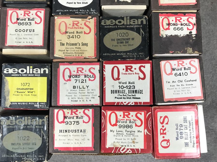 (2) Boxes Of Various Vintage Piano Rolls For Player Piano [Photo 16]